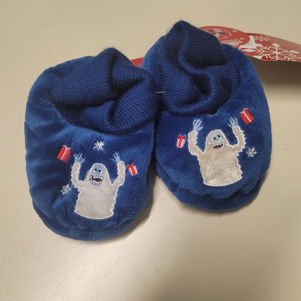 Vintage Toddler Size 1-2 Slippers Bumble from Rudolph Red Nosed‎ Reindeer 2012